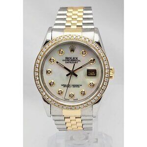 1996 Rolex 16233 36mm Mother of Pearl Dial Diamond Bezel 18K Jubilee & Steel